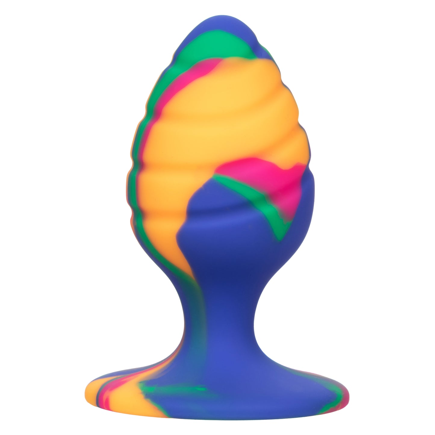 CalExotics Cheeky Medium Swirl Tie-Dye Plug with Suction Cup Base - Multi