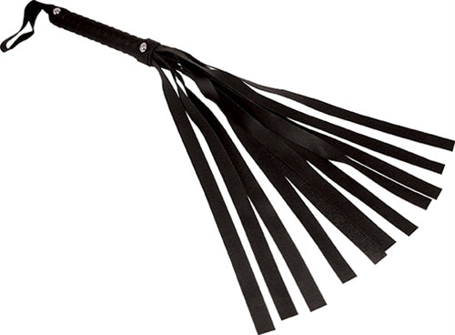 Sex and Mischief Faux Leather Flogger – 24 Inch – Black