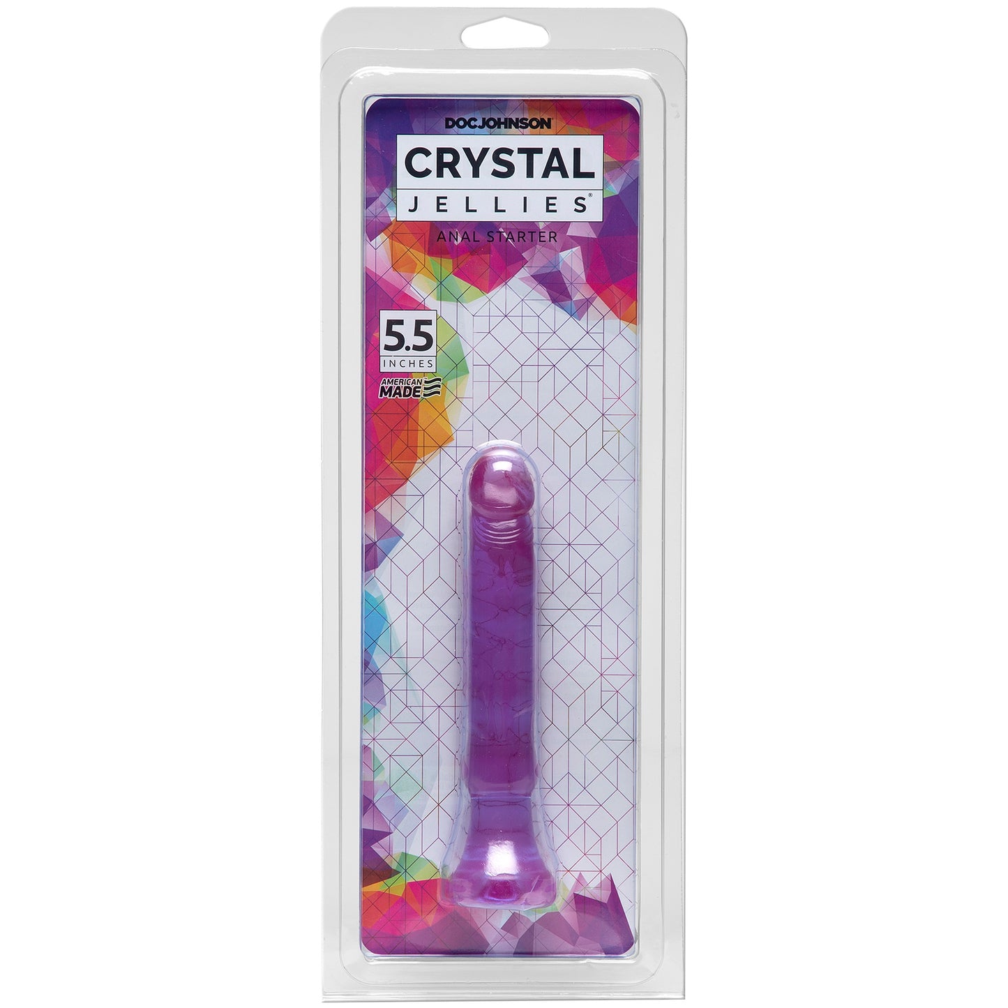 Doc Johnson Crystal Jellies Anal Starter – Soft Anal Toy – Purple