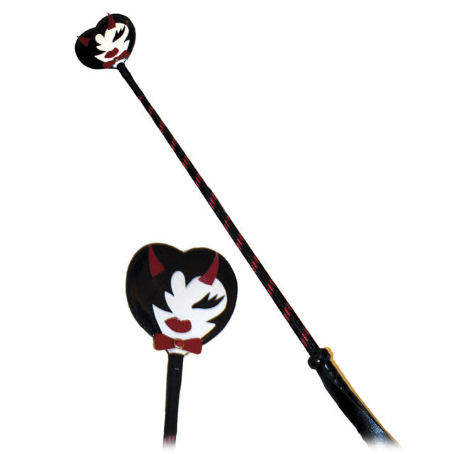 Vixen Riding Crop (Leather) - Black Adult Accessory