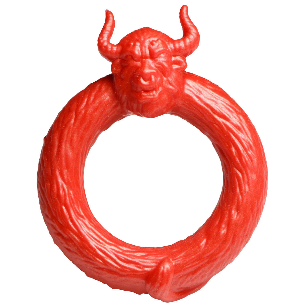 Beast Mode Silicone Cock Ring - Red - Phthalate Free