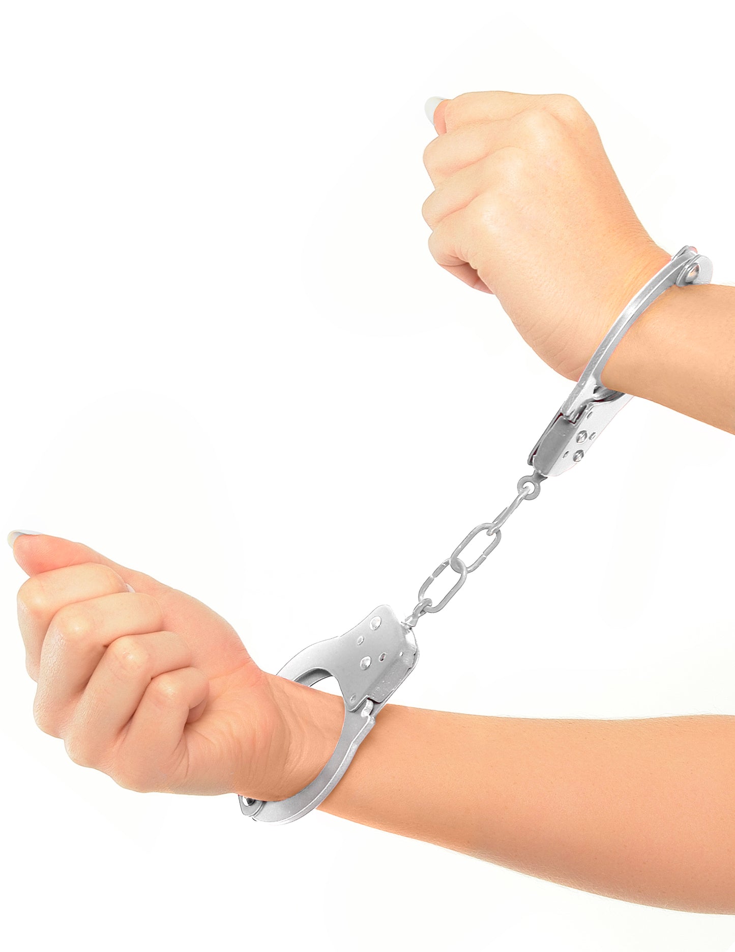 Pipedream Fetish Fantasy Series Official Cuffs – Silver Nickel-Plated Steel