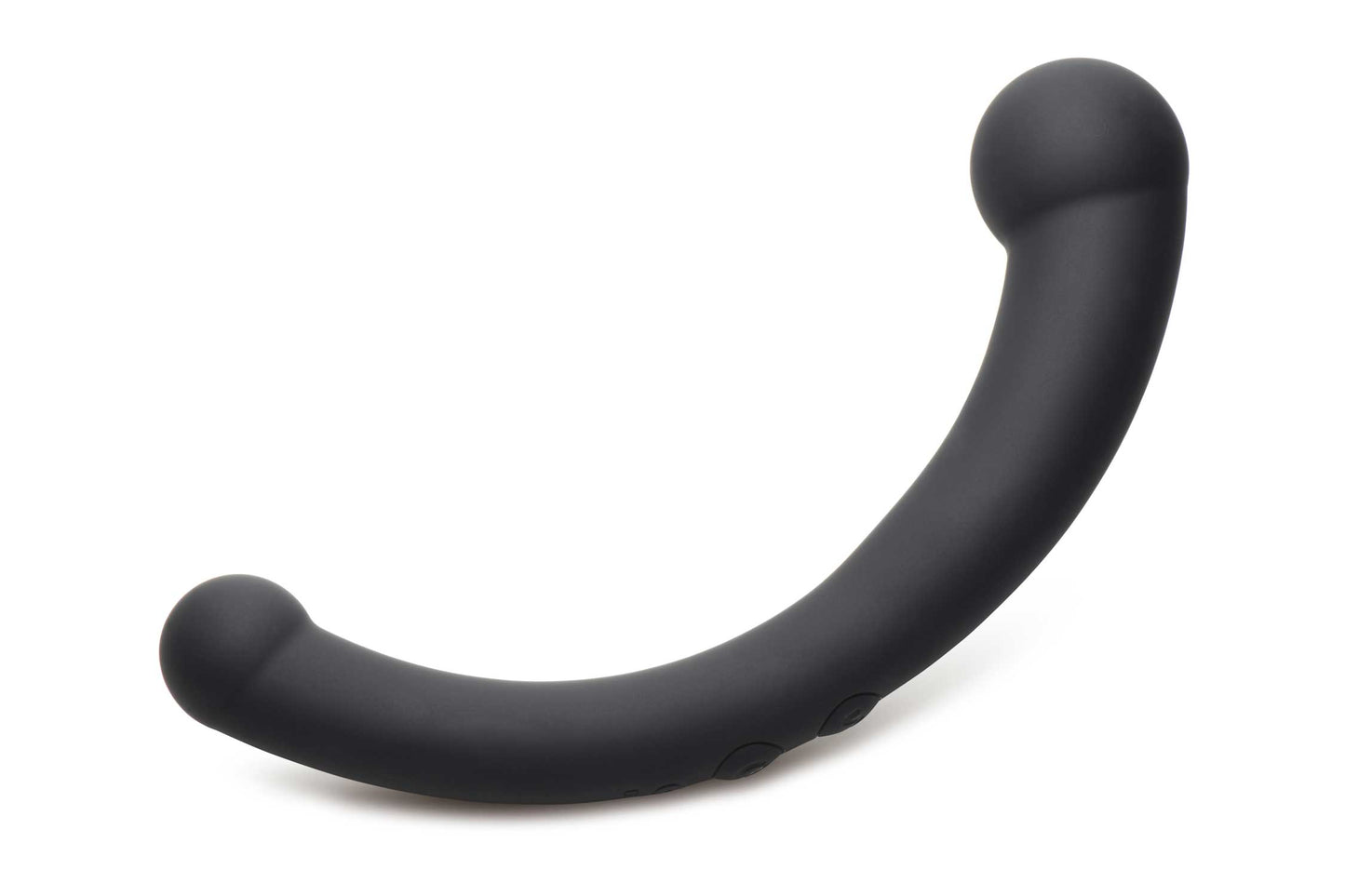 XR Brands 10x Vibra-Crescent Dual Ended Dildo with Powerful Vibration - Black