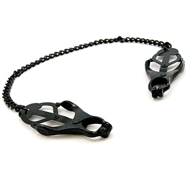 H2H Nipple Clamps Jaws with Chain – Black
