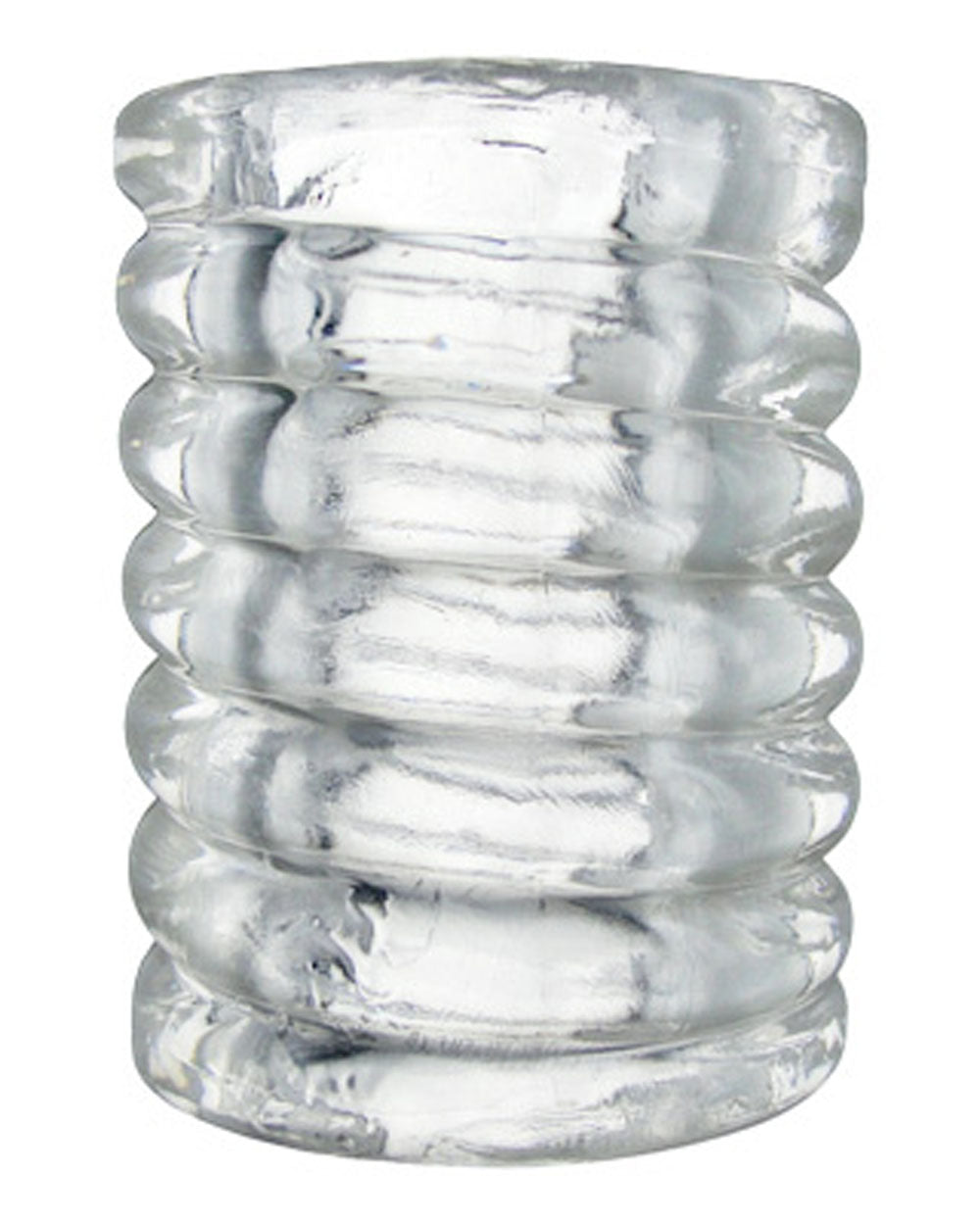 XR Brands Spiral Ball Stretcher – Clear – Flexible Cylinder for Sensory Enhancement