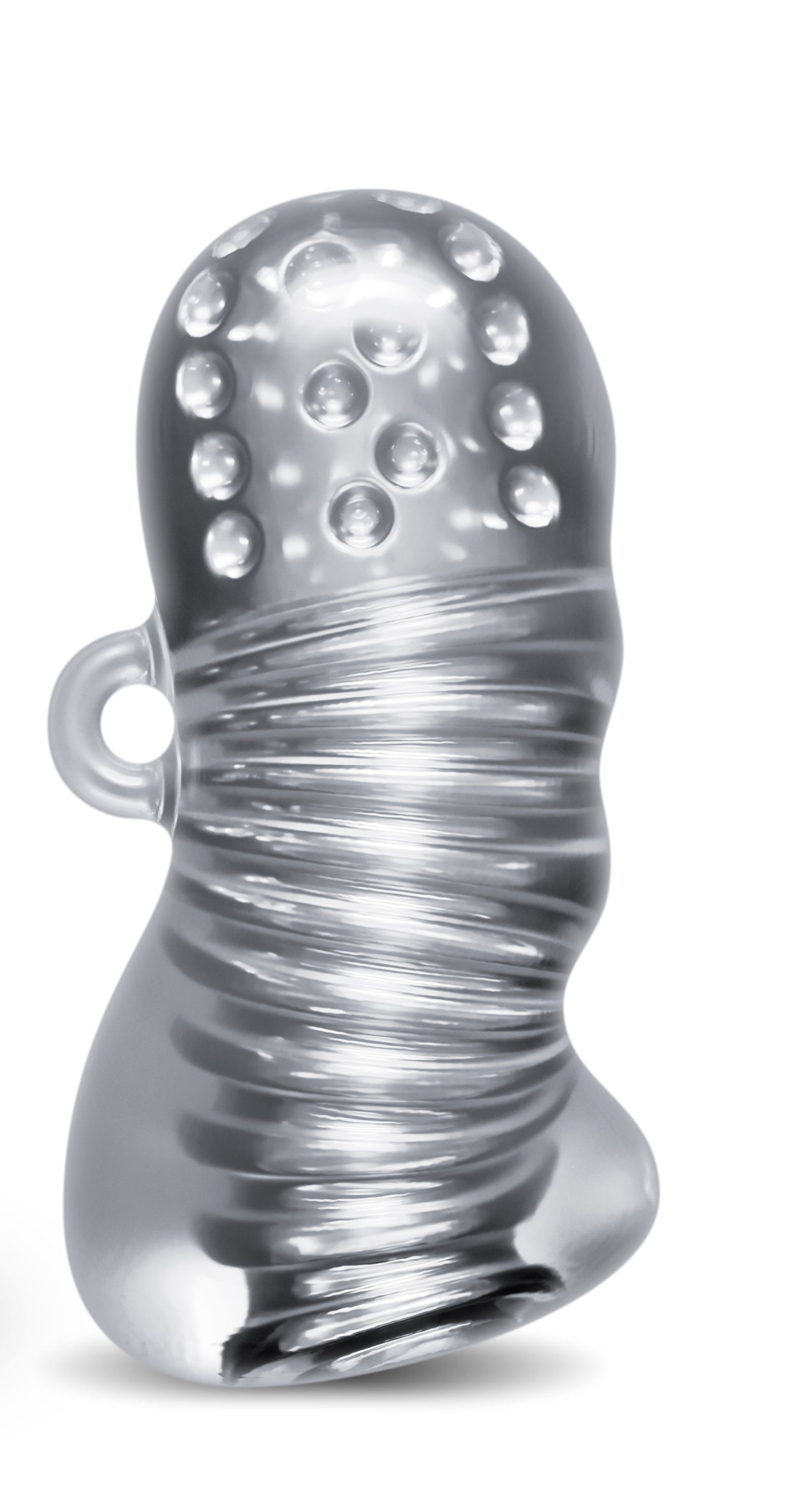 Rize Squeezy – Clear Male Stroker with Multi-Textured Chambers