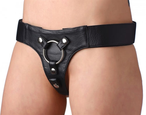 Strap U Domina Adjustable Wide Band Strap-On Harness – Black