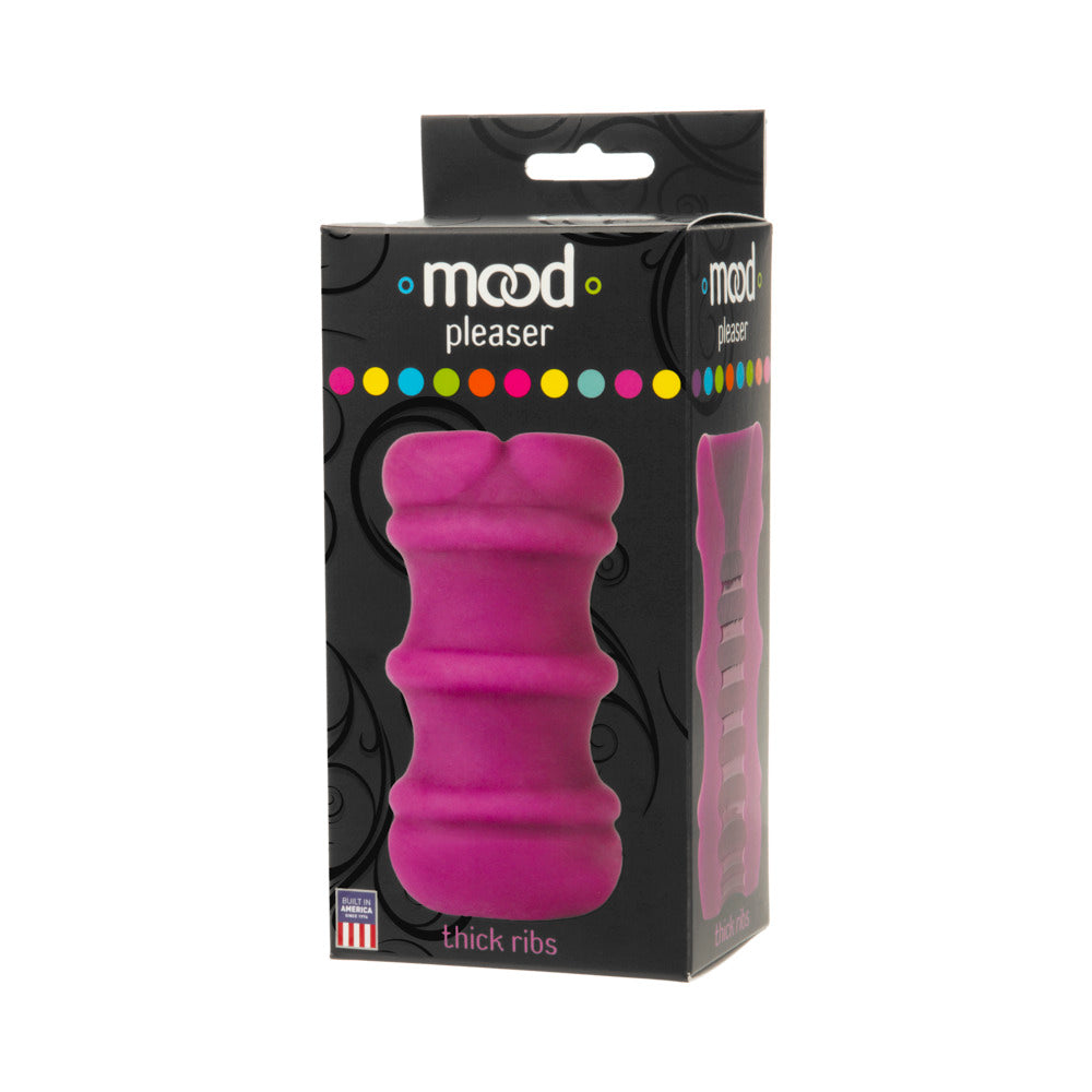 Doc Johnson Mood Pleaser UR3 Thick Ribbed Masturbator - Purple