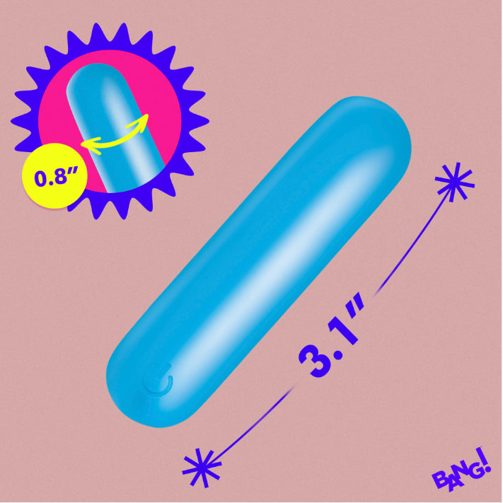 XR Brands Flexible Silicone Bullet Vibrator with 3 Speeds and 7 Patterns – Blue