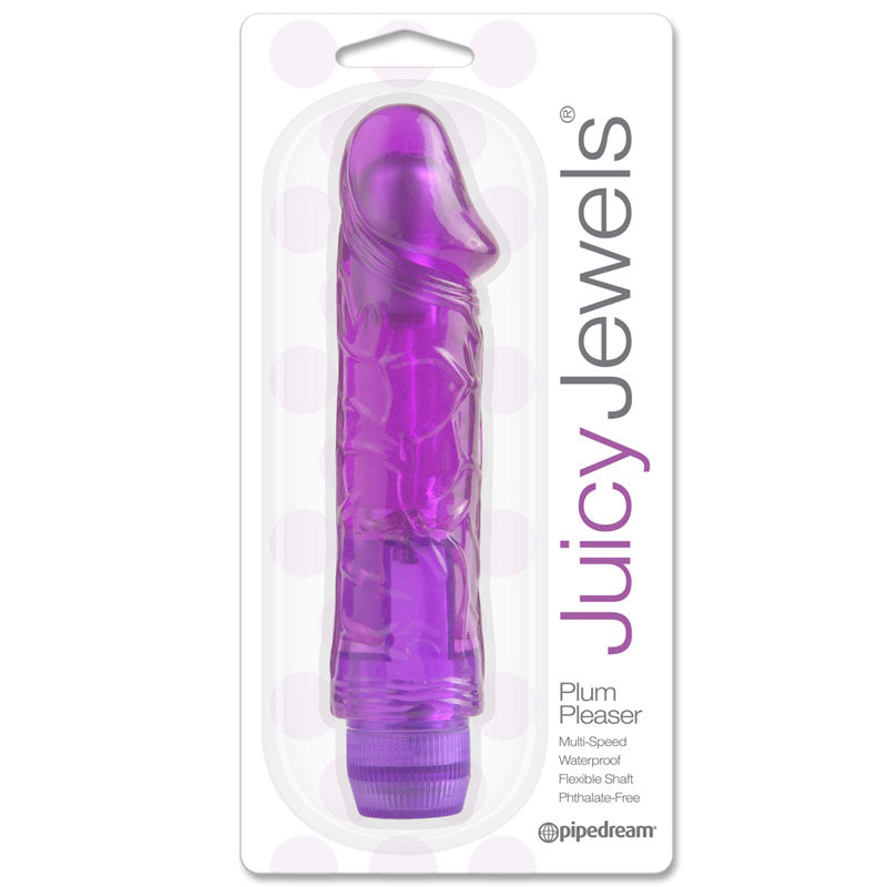 Pipedream Juicy Jewels Plum Pleaser Flexible Realistic Vibrator – Purple