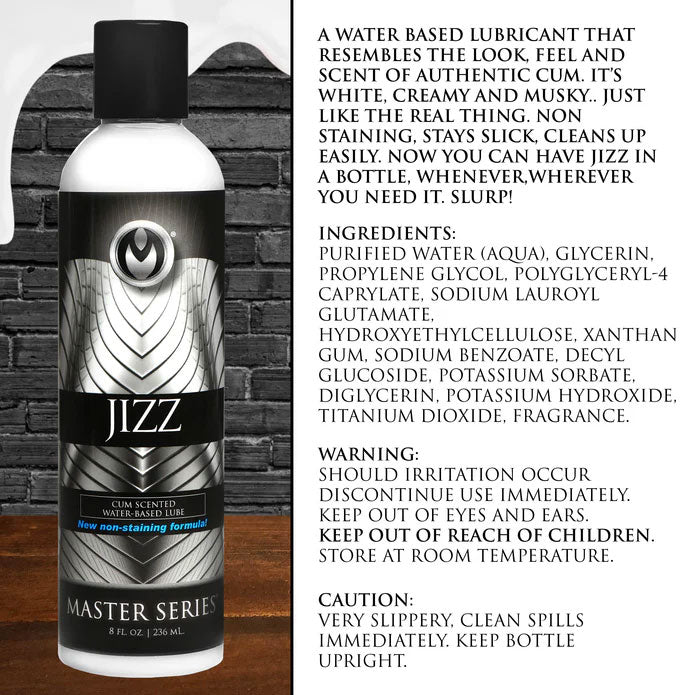 XR Brands Jizz Cum Scented Water Based Lubricant 8.5 Oz – White Creamy Texture