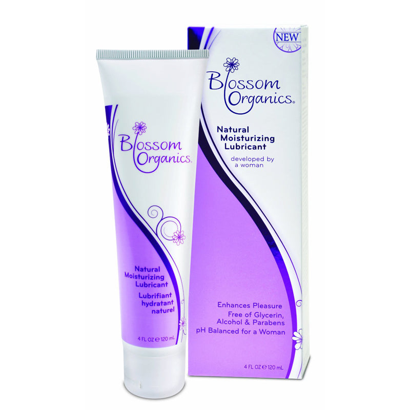 Blossom Organics Natural Lubricant 4oz – pH Balanced Water-Based Lubricant – Clear