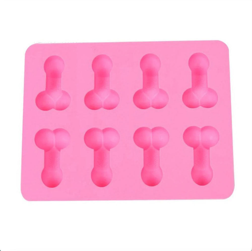 Viben Penis Party Chocolate/Ice Tray – Pink – 8-Piece Silicone Mold