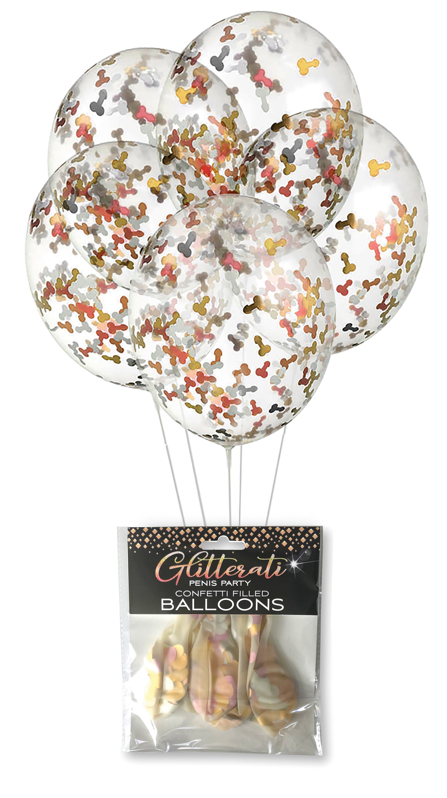 Little Genie Glitterati Penis Party Confetti Balloon – Festive Decoration