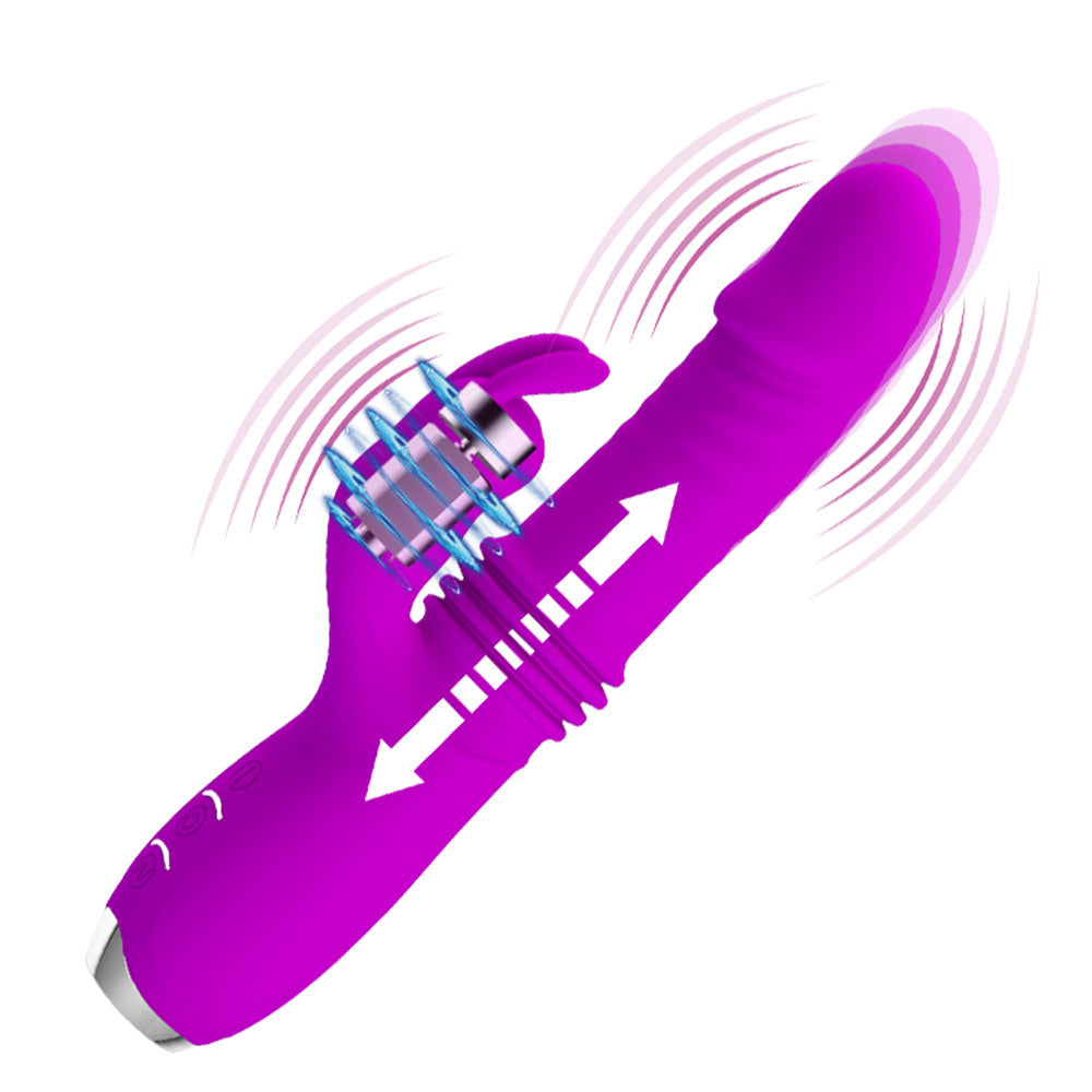 Pretty Love Dorothy Thrusting Rabbit Vibrator - Purple - Multi-Function