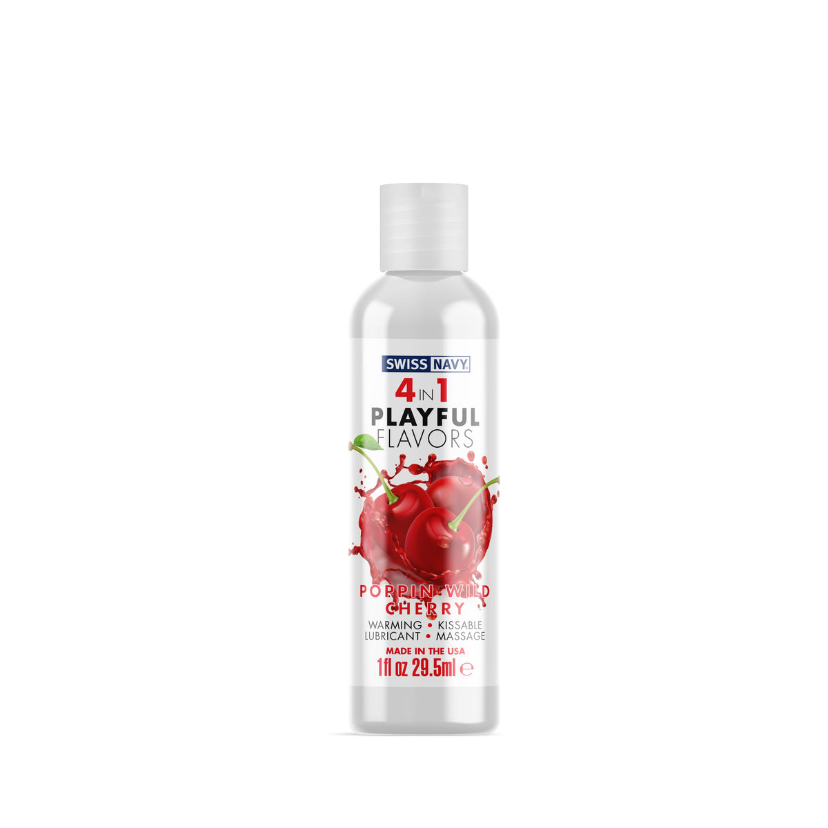 Swiss Navy 4-in-1 Playful Flavors Lube - Pop'n Wild Cherry - 1 Fl. Oz.
