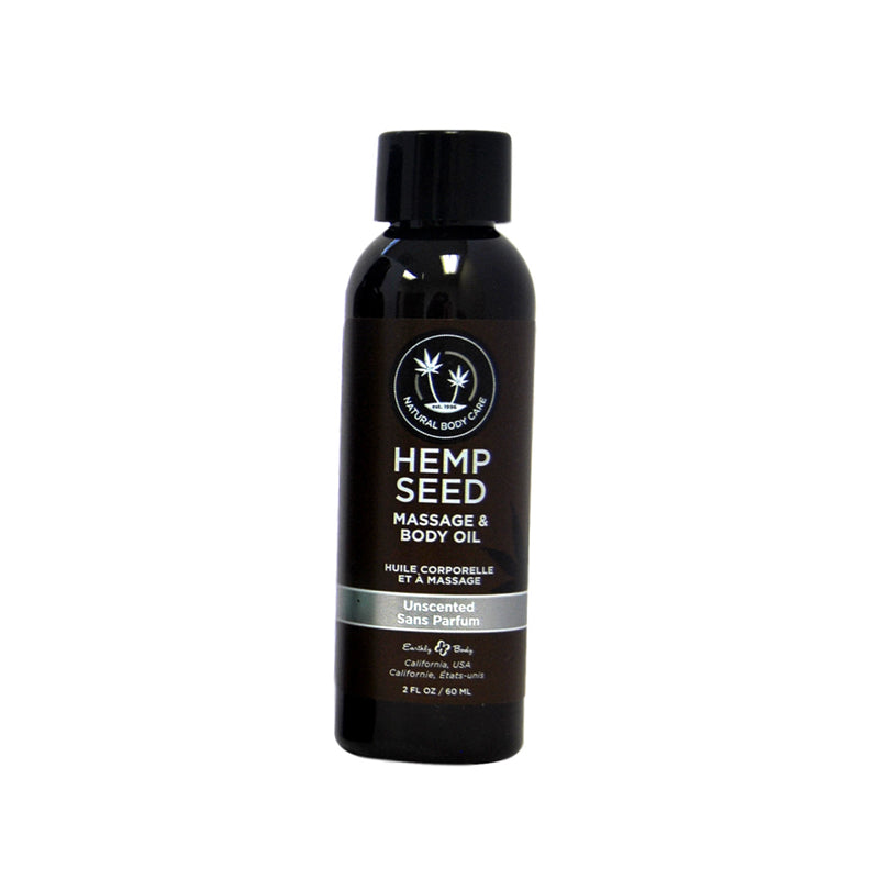 Earthly Body Unscented Massage Oil 2oz - All-Natural Formula