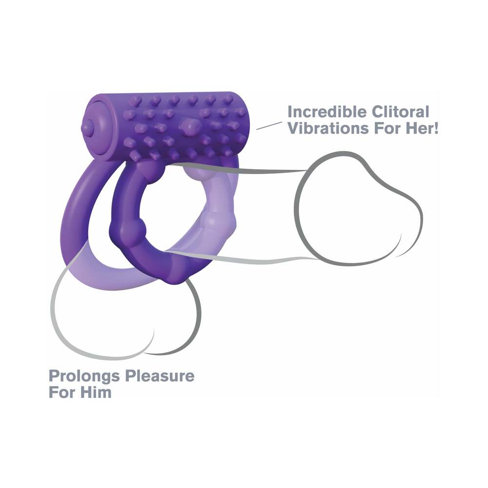 Pipedream Fantasy C-Ringz Silicone Vibrating Prolong Performance Ring – Purple