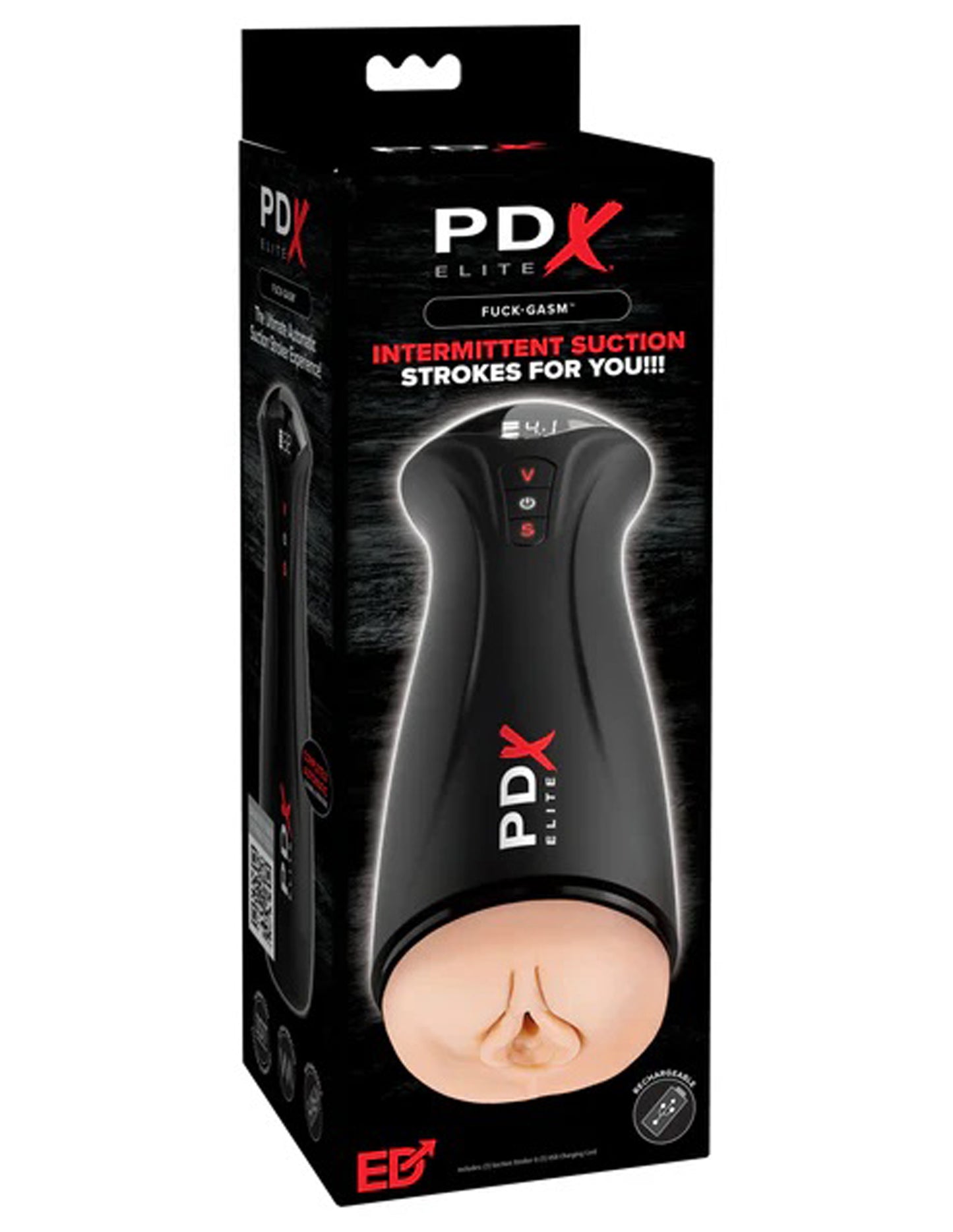 Pipedream PDX Elite Fuck-Gasm Stroker with Intermittent Suction Technology - Beige
