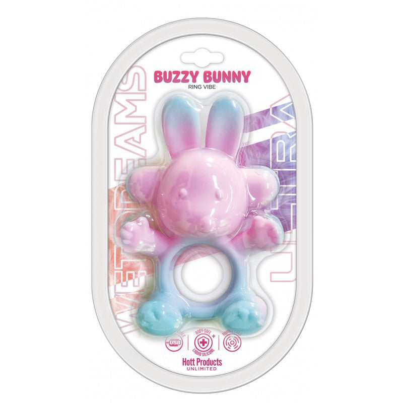 Buzzy Bunny Ring Vibe - Multi-Function Rechargeable Vibrator - Multi