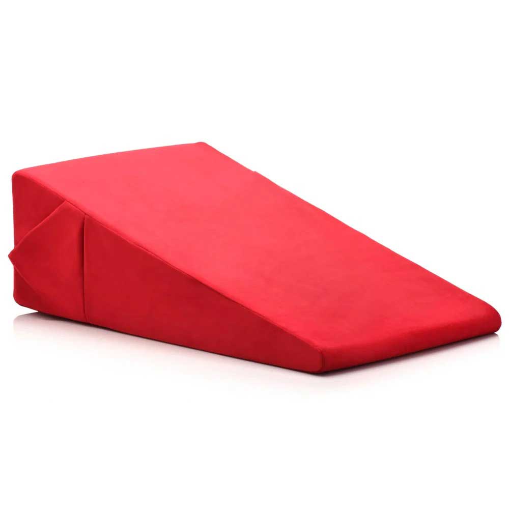 XR Brands Xl-Love Cushion Large Wedge Pillow - High-Density Foam - Red
