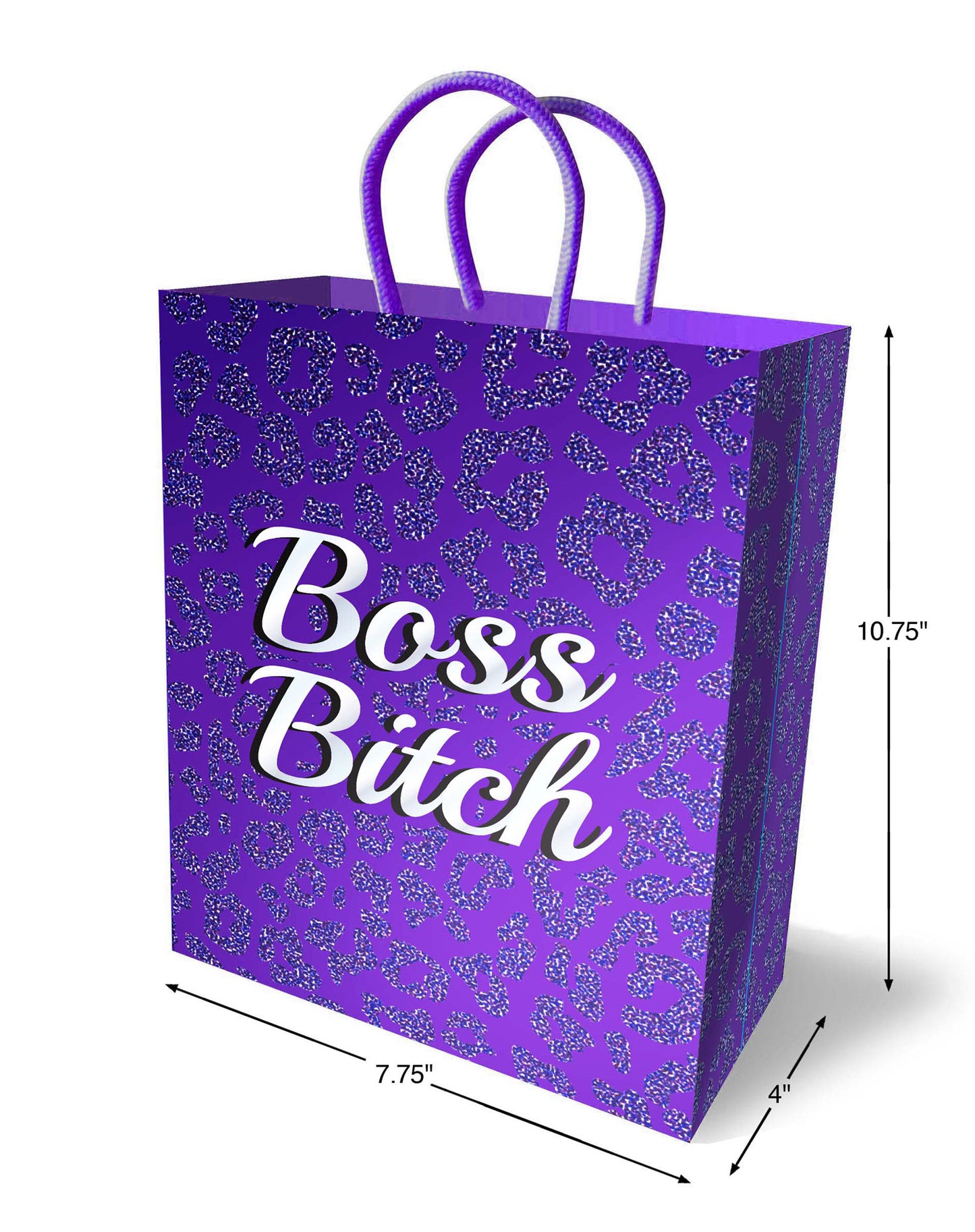 Little Genie Boss Bitch Gift Bag – Purple – 10-inch Sturdy Card Stock