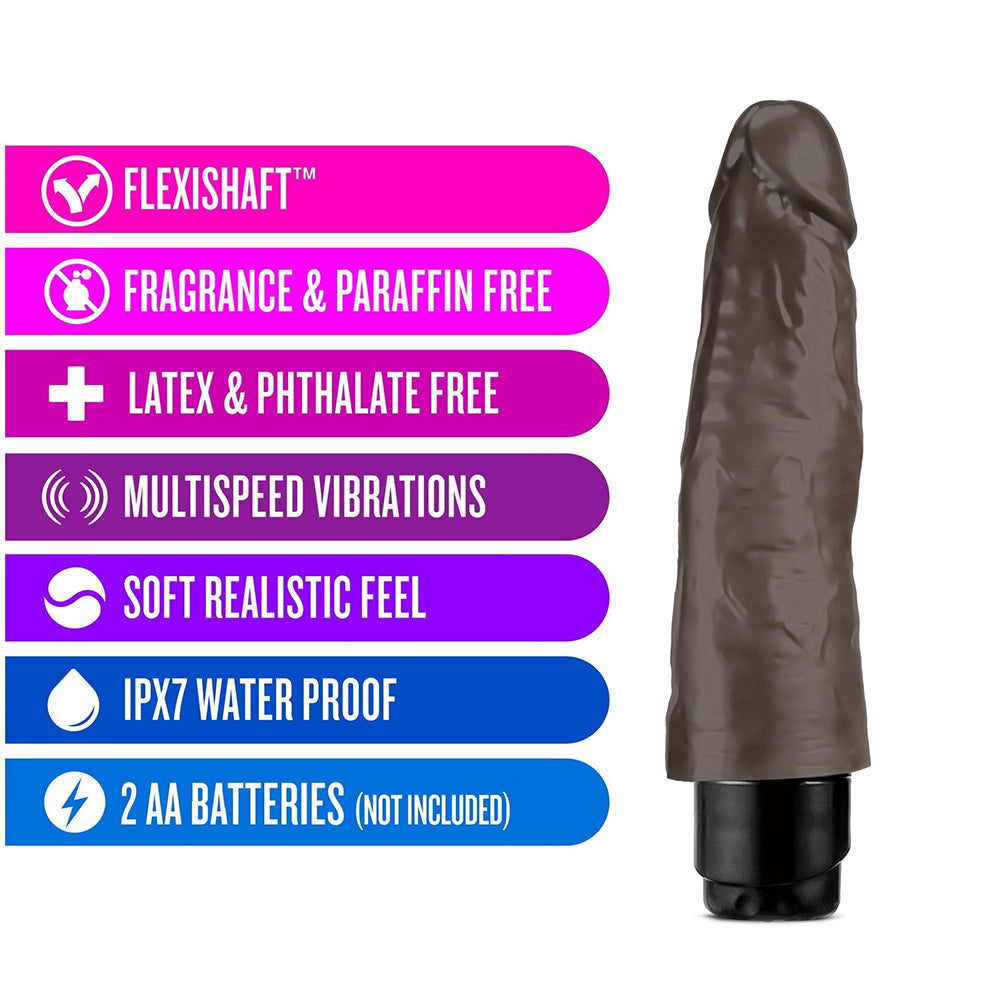 Dr. Skin Vibe 14 Realistic Vibrating Dildo – Brown