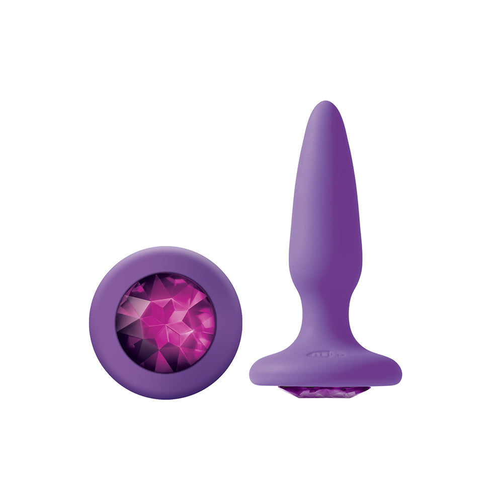 NS Novelties Glams Mini Anal Plug with Purple Gem – Light Purple