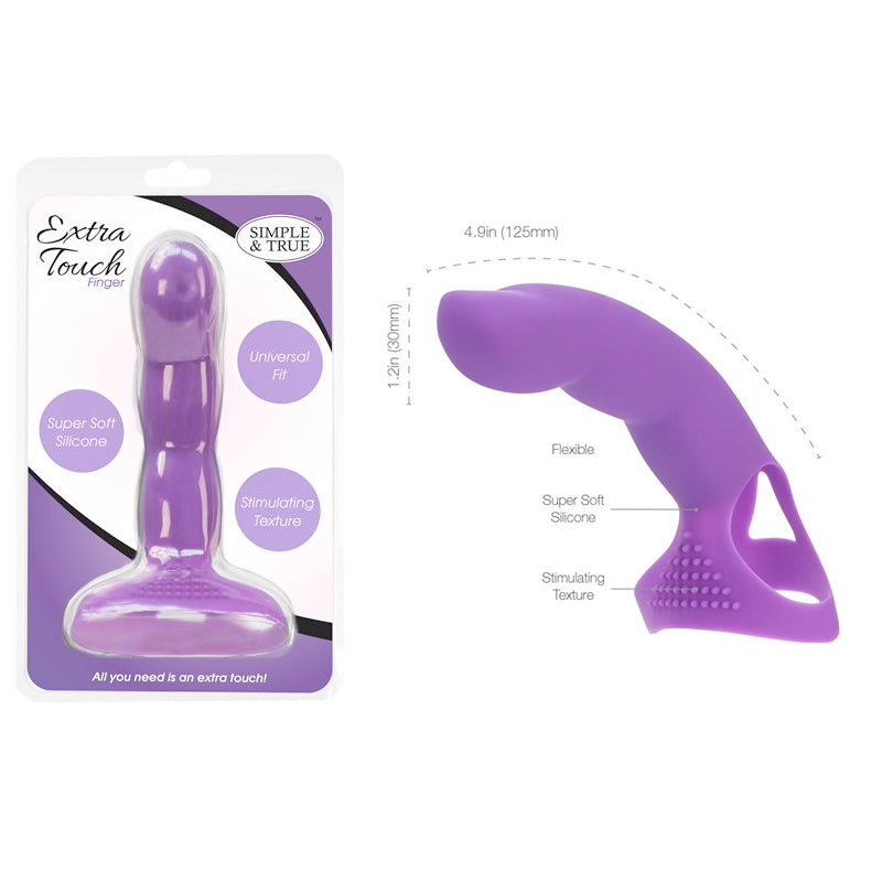 Simple and True Extra Touch Finger – Purple Silicone Stimulating Accessory