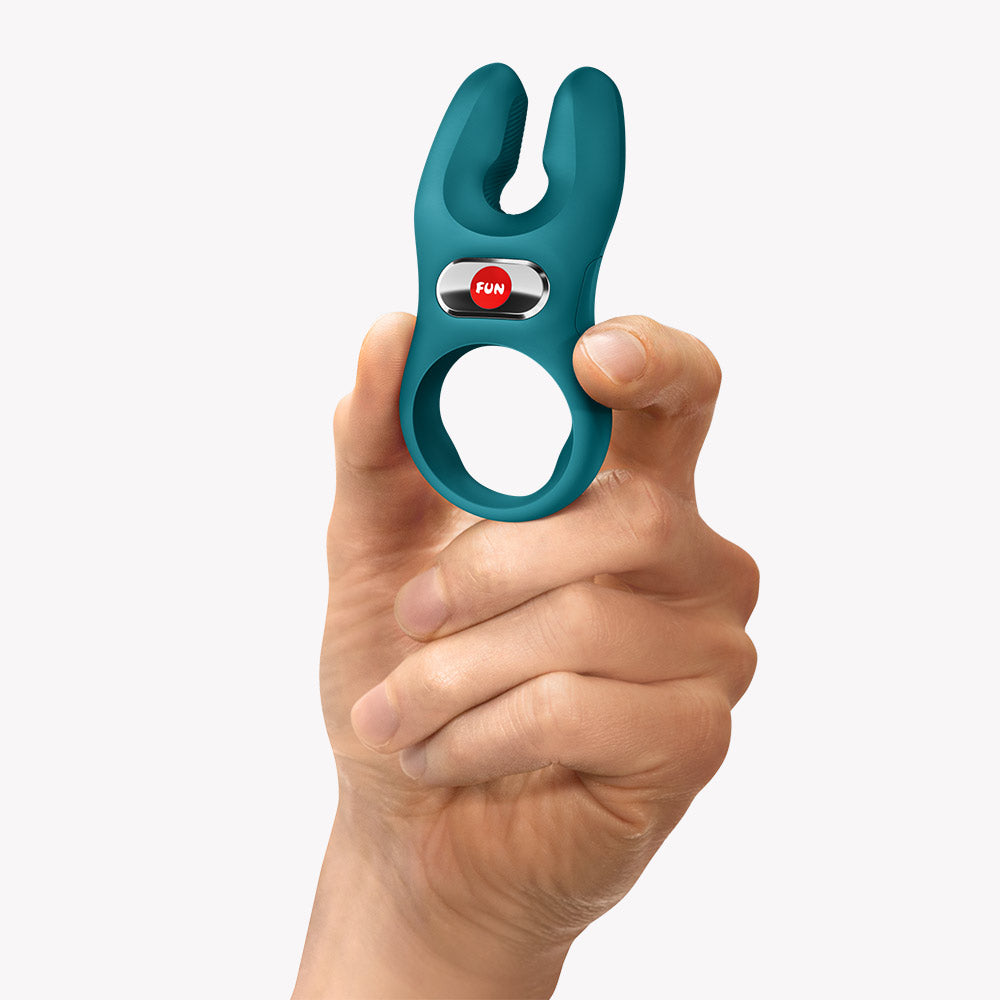 Fun Factory Ns Classic Vibrating Cock Ring with Dual Motors - Bottle Green