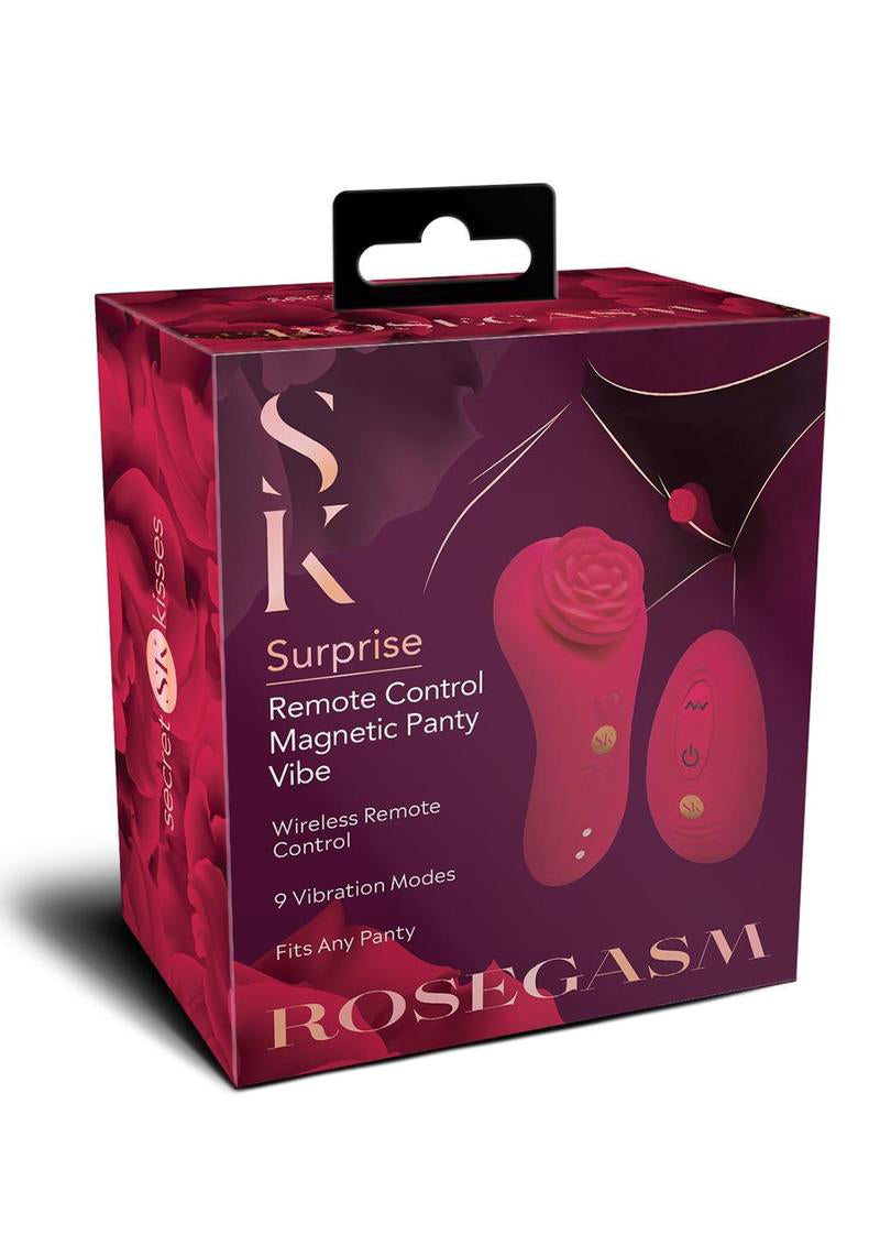 XGEN Secret Kisses Rosegasm Remote Control Magnetic Panty Vibe – Red