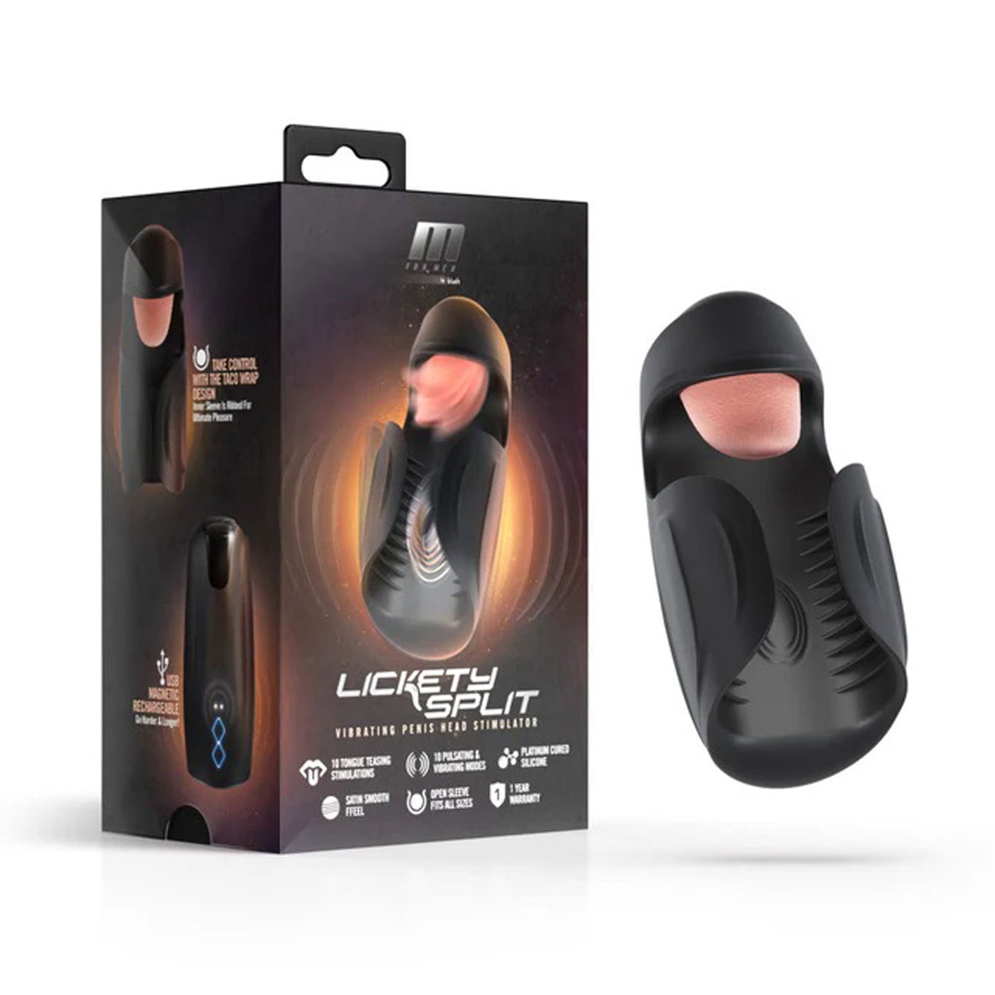 M For Men Lickety Split Vibrating Penis Stimulator – Black