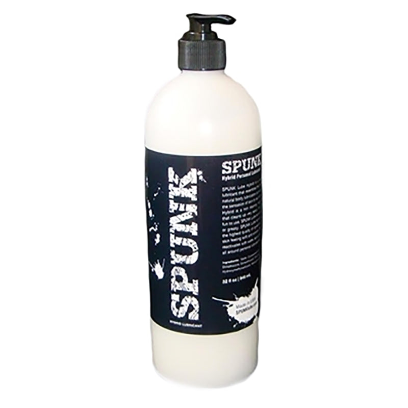 Spunk Lube Hybrid 32oz Water-Based Silicone Lubricant - White