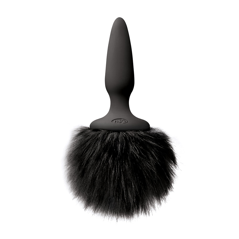 NS Novelties Bunny Tails Plug Mini Butt Plug with Fluffy Tail – Black