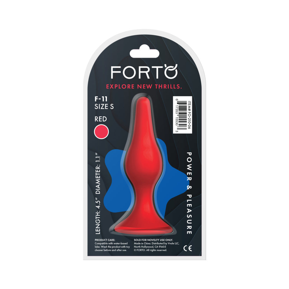Forto F-11 Lungo Silicone Anal Plug Small – Red