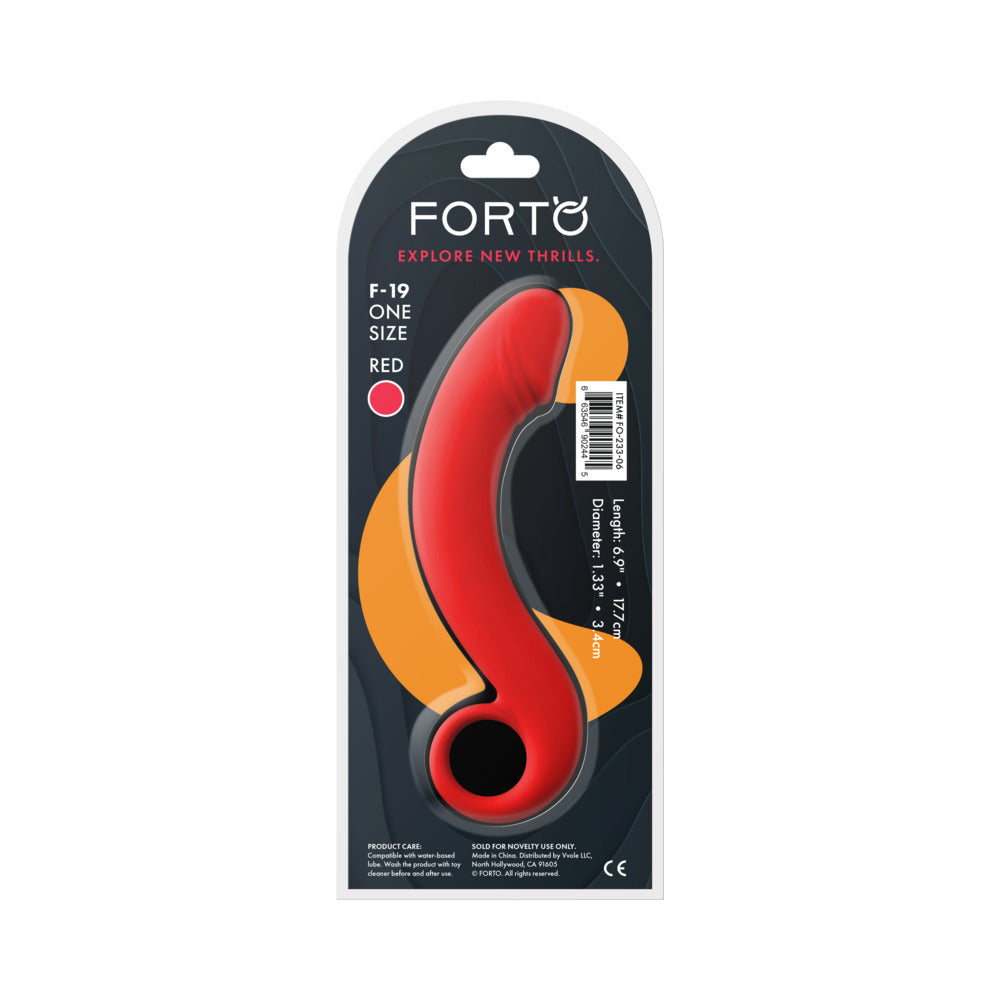 Forto F-19 Silicone Anal Plug – Red – Flexible Design