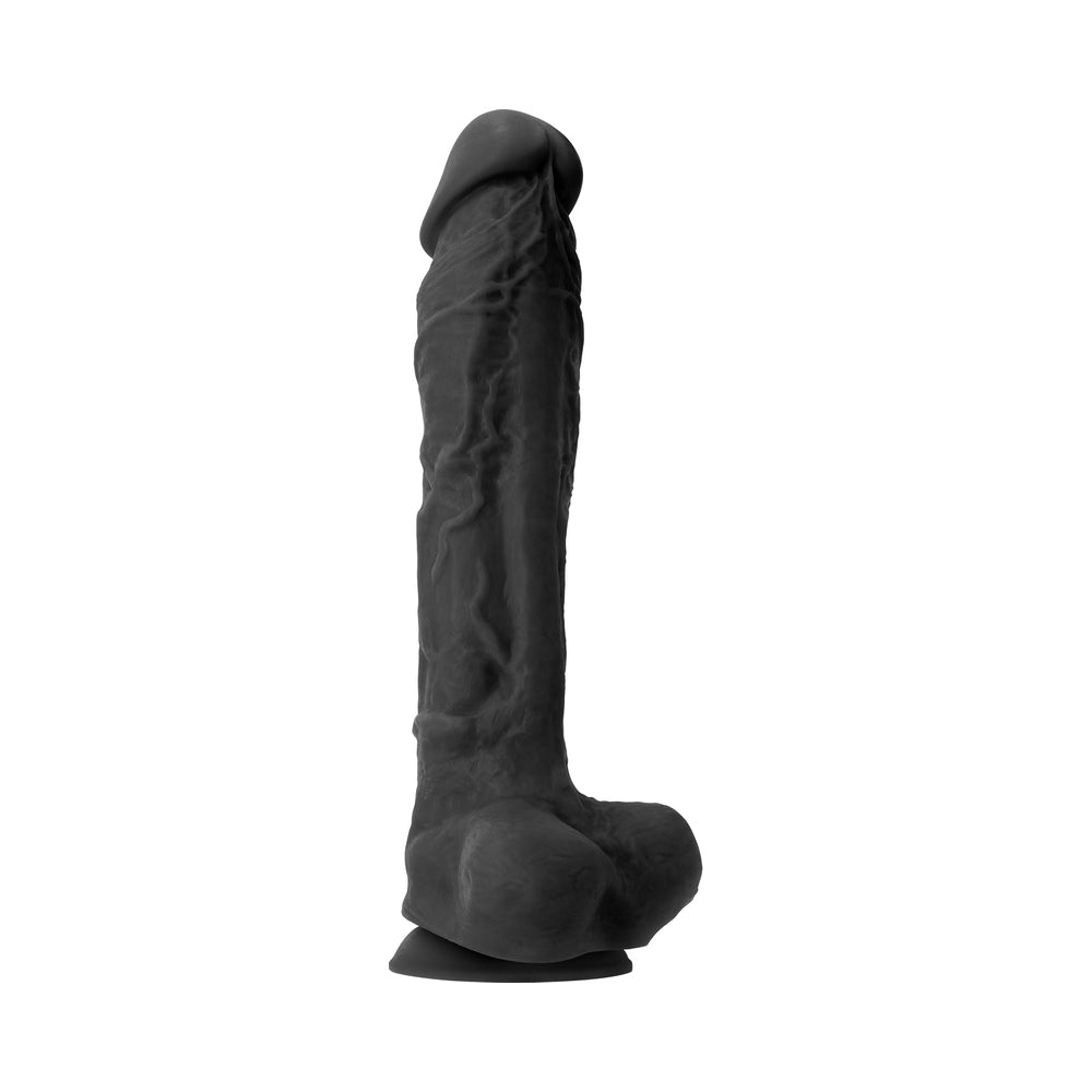 Colours Pleasures 10 in. Dildo – Black – Realistic Silicone Design