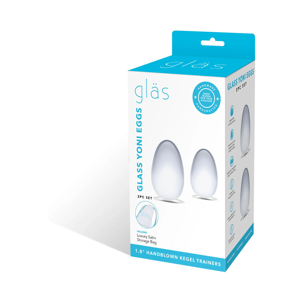 Electric Eel Glas 2-Piece Glass Yoni Egg Set – Clear