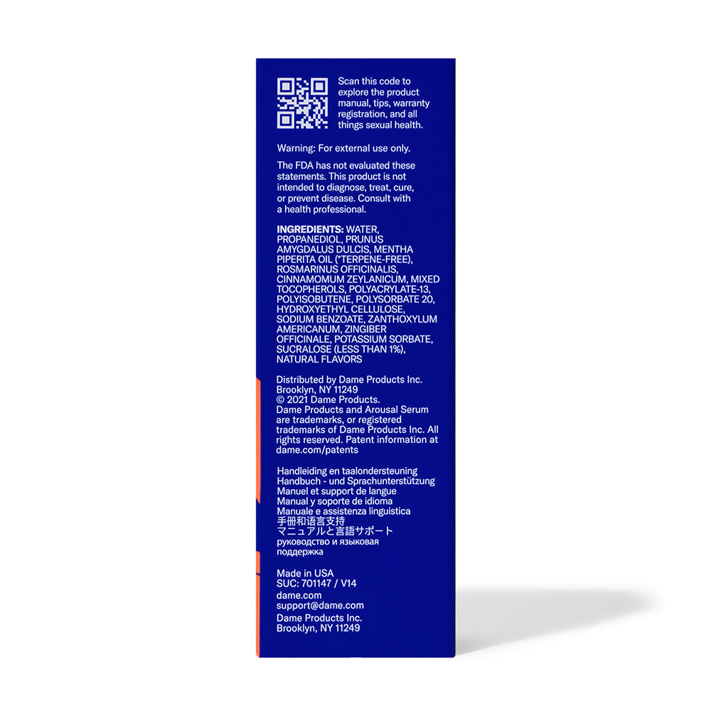 Dame Arousal Serum – pH-Balanced Clitoral Stimulation Serum – Clear