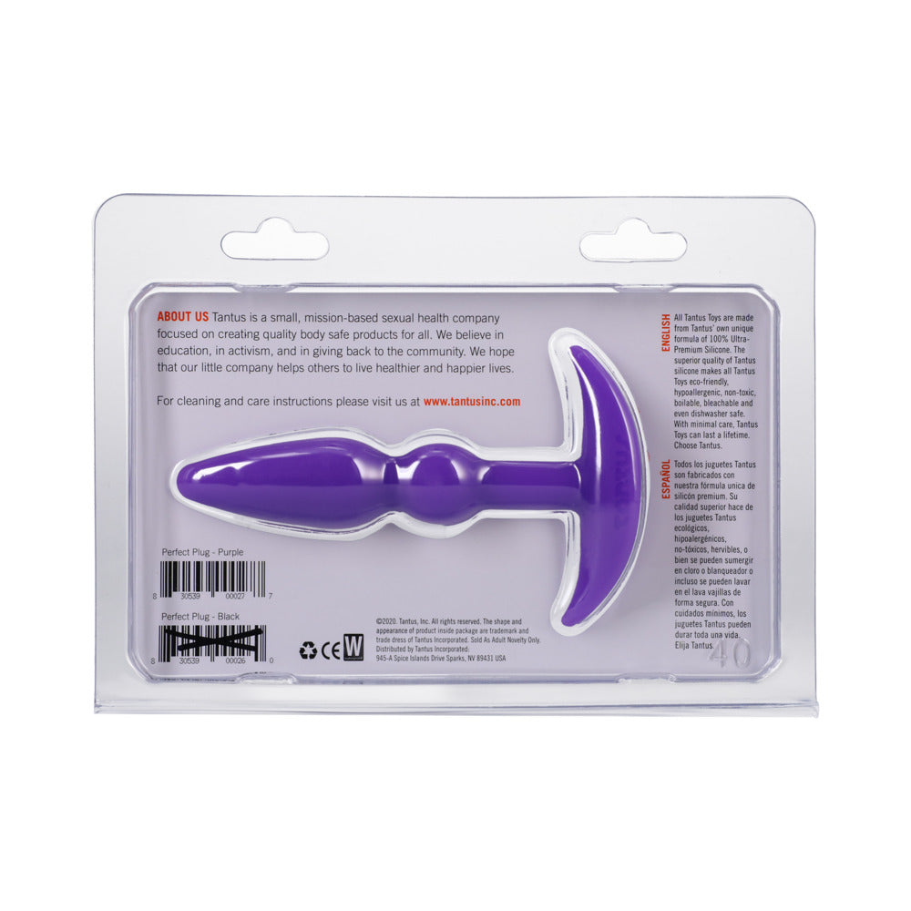 Tantus Perfect Plug Plus Anal Plug with Vibration – Lilac