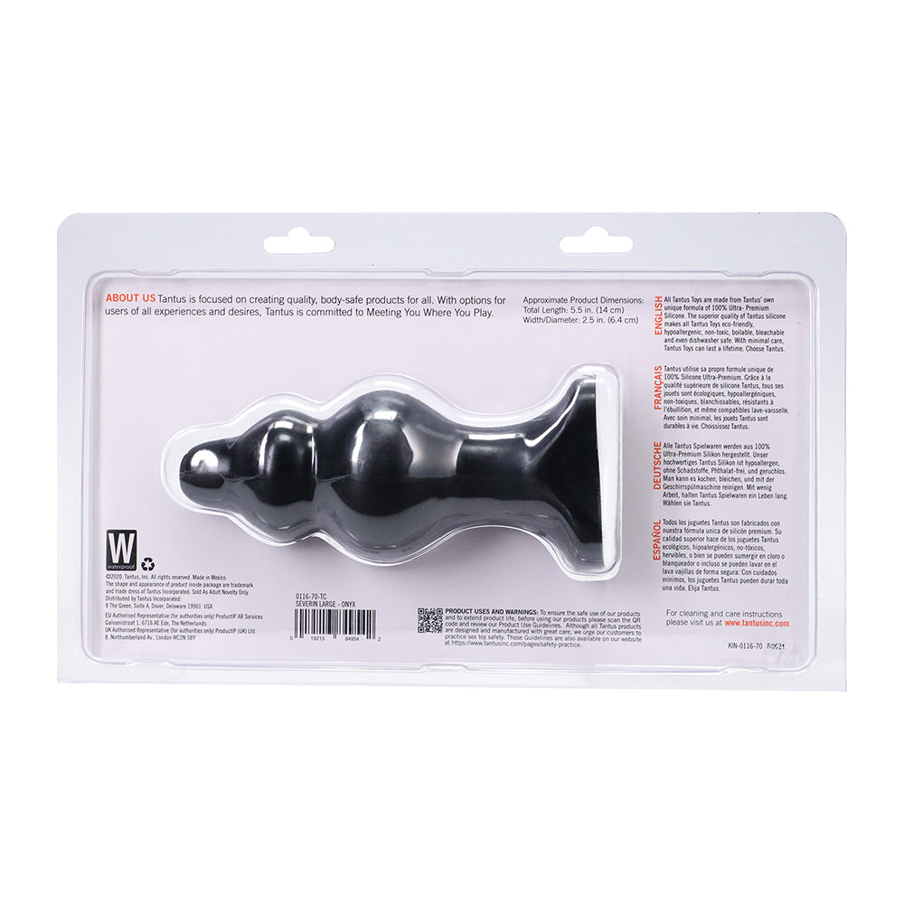 Tantus Severin Large Anal Plug – Black – Intermediate to Advanced Training