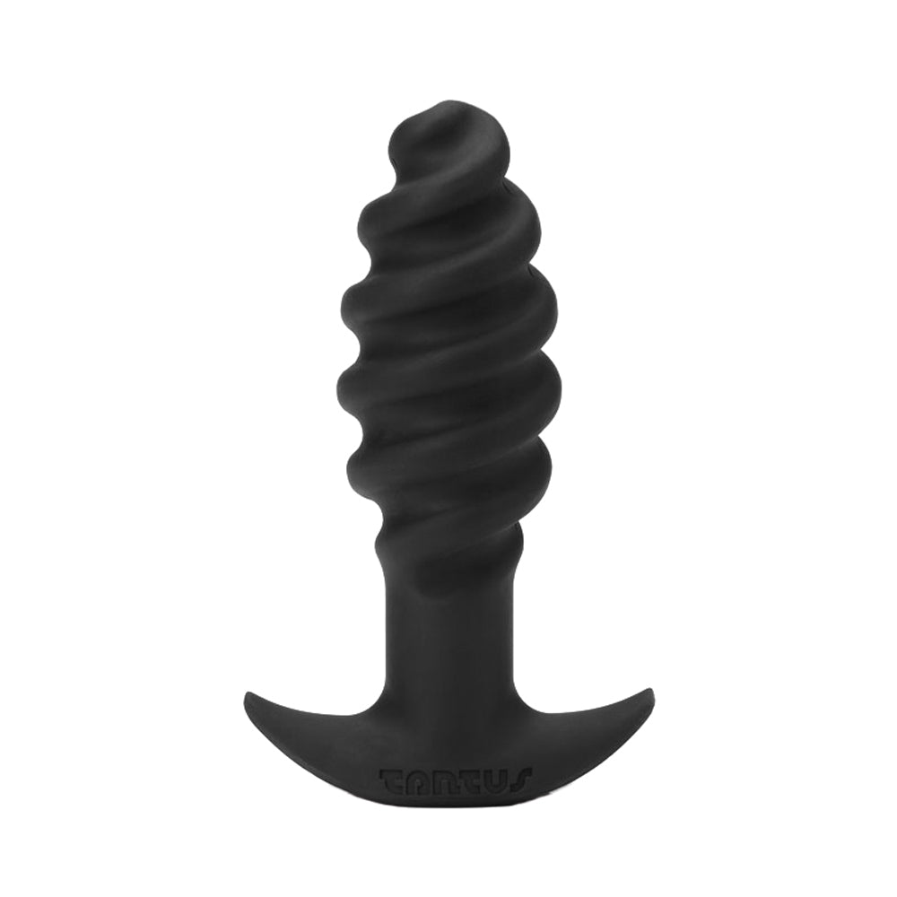 Tantus Twist Anal Plug – Black – 5 in Length with Textured Design