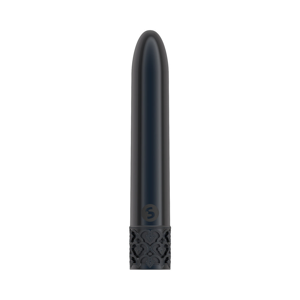 Royal Gems Shiny Rechargeable Bullet Vibrator - Gunmetal