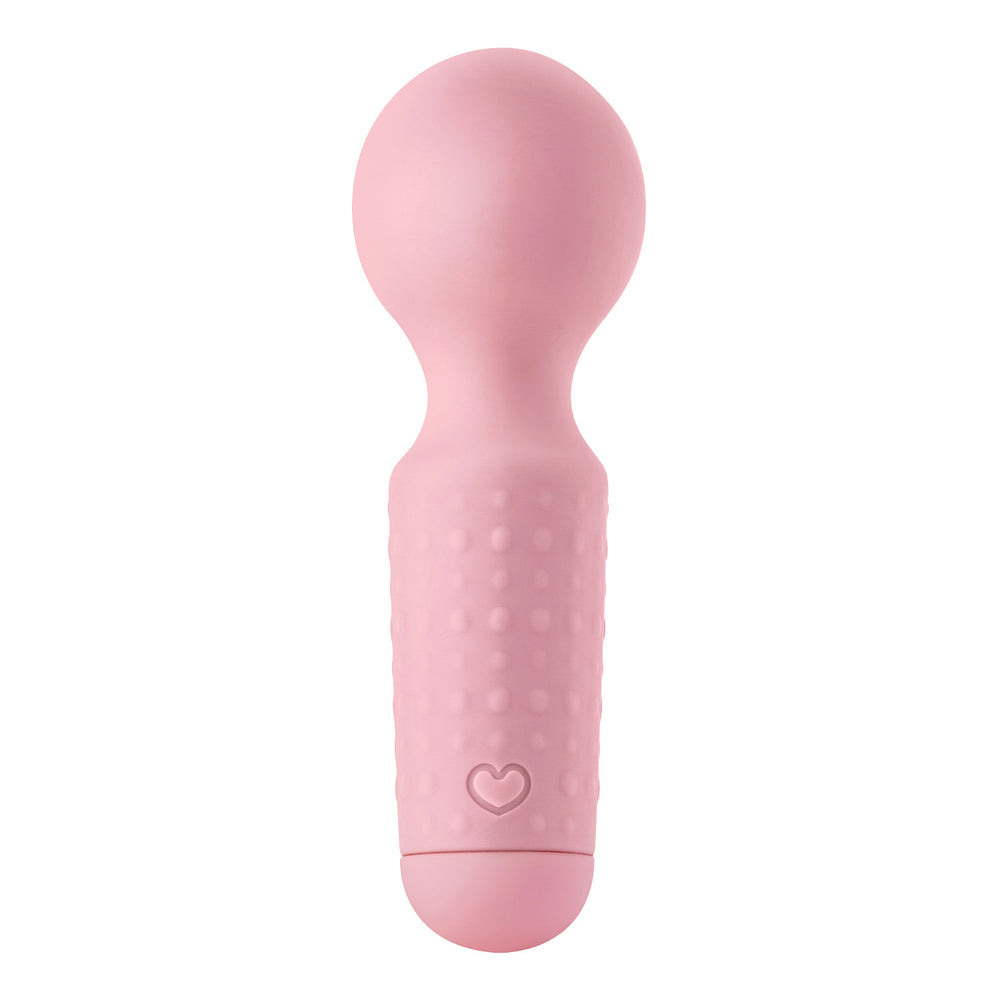 Luv Inc Mw65 Mini Wand Vibrator with Flexible Neck – Light Pink