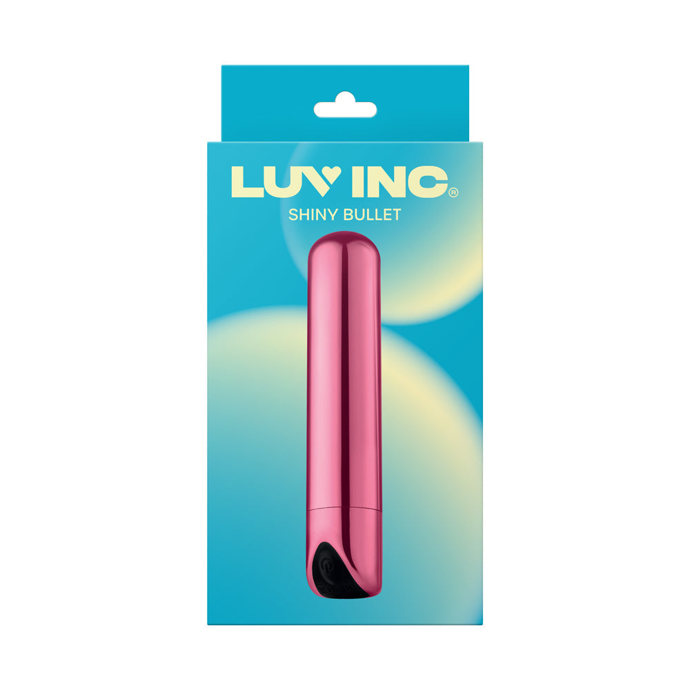 Luv Inc SB33 Shiny Bullet Vibrator – Light Pink – 10 Vibration Modes