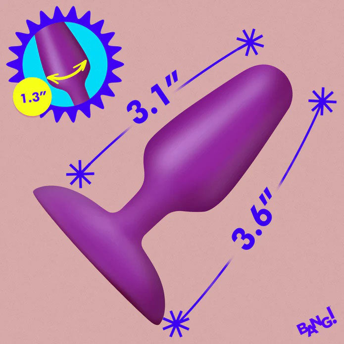 XR Brands Flexible Vibrating Silicone Butt Plug - 3 Speeds 7 Patterns - Purple