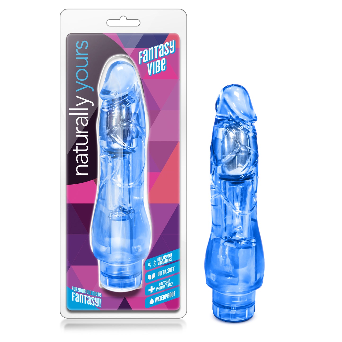 Blush Fantasy Vibe - Vibrating Bendable Toy - Blue