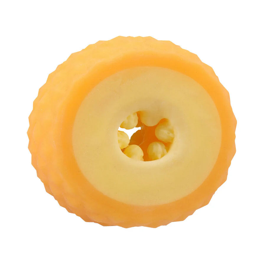Doc Johnson Goodhead Pineapple Blowjob Set - Open-Ended Stroker with Pineapple Flavor - Yellow