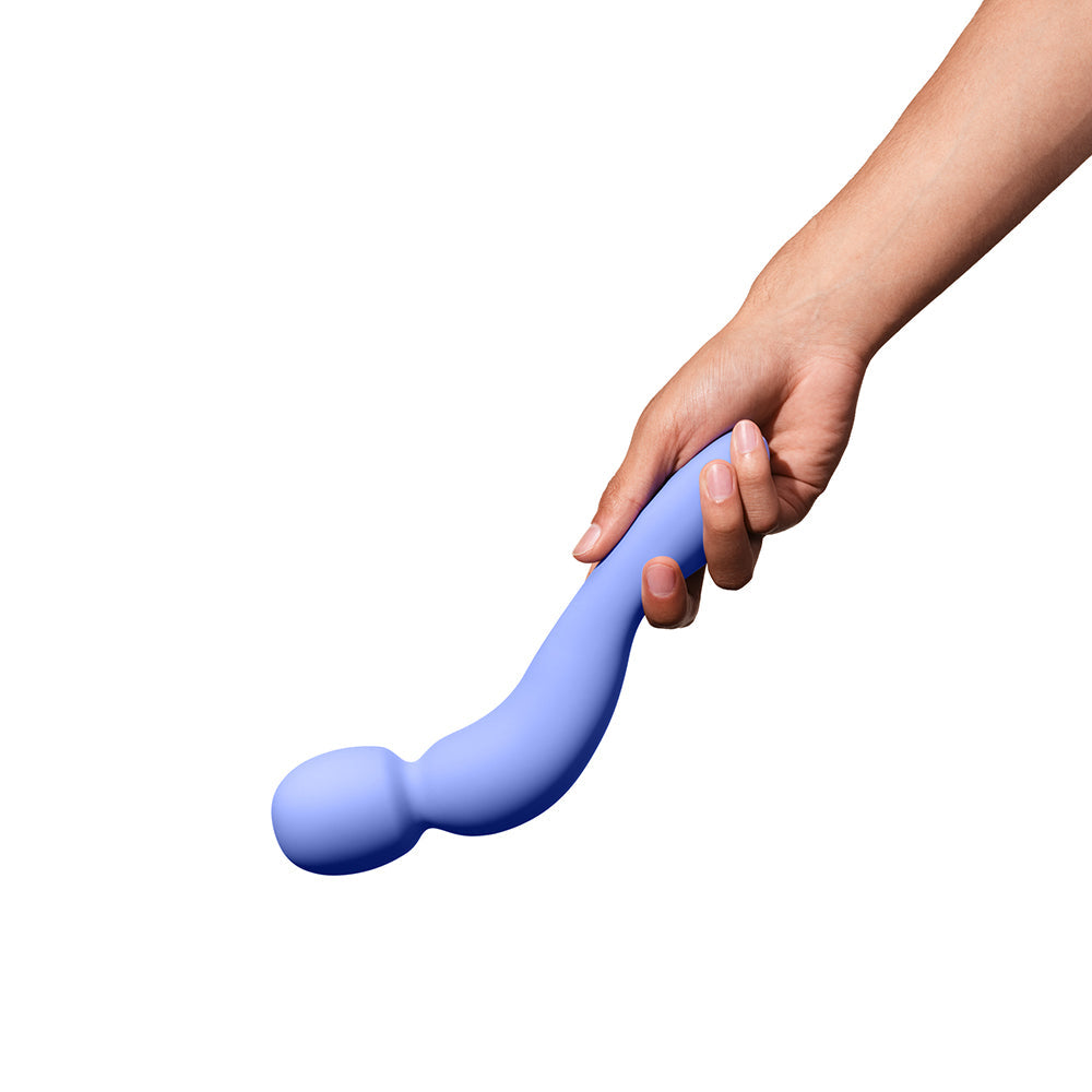 Dame Com Rechargeable Silicone Wand Vibrator – Periwinkle