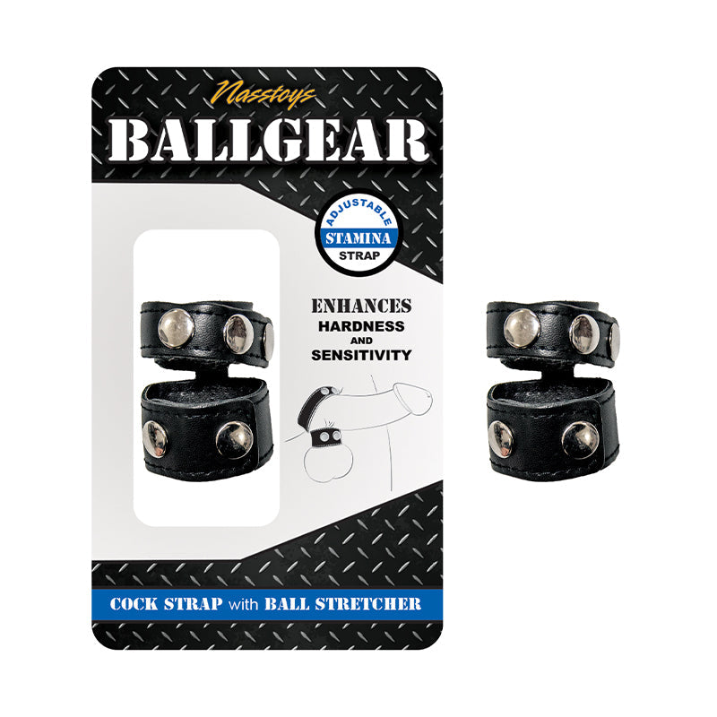 Nasstoys Ballgear Cock Strap with Ball Stretcher – Black